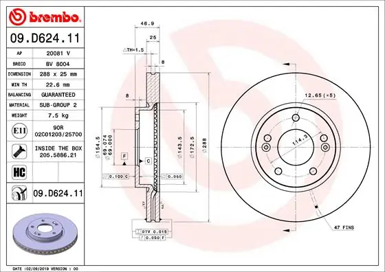 Meest Verkocht Remschijven Brembo 09.D624.11