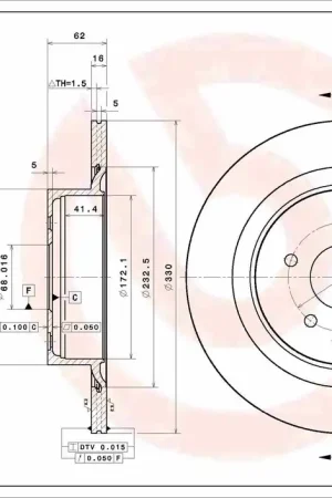 Remschijven Brembo 09.D689.11 Speciale Aanbieding