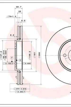 Fabrieksprijs Remschijven Brembo 09.D720.11