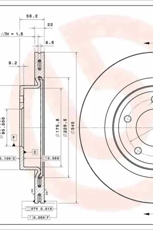 Remschijven Brembo 09.D764.11 Snelle Levering