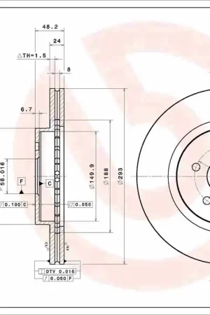 Remschijven Brembo 09.D768.11 Laatste Versie