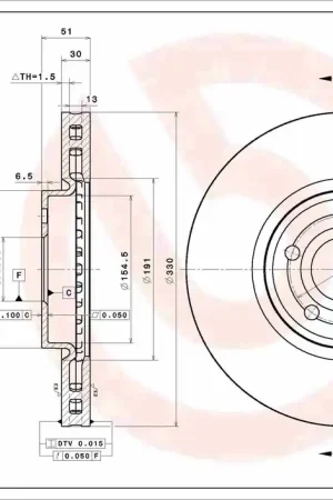 Remschijven Brembo 09.D770.11 Origineel