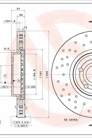 Favoriet Remschijven Brembo 09.D770.1X