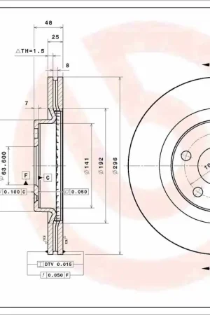 Remschijven Brembo 09.D892.11 Voordeelprijs
