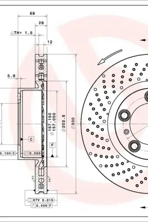 Betaalbaar Remschijven Brembo 09.D930.11