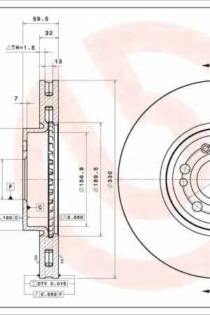 Snelle Levering Remschijven Brembo 09.D980.11