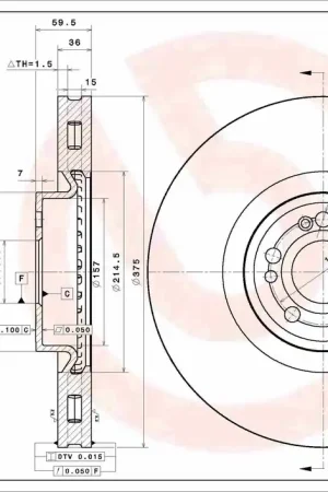 Remschijven Brembo 09.D982.11 Populair