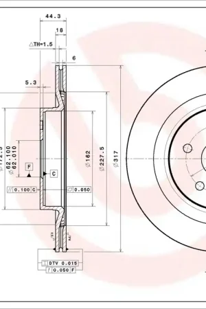 Remschijven Brembo 09.D987.11 Gereduceerde Prijs