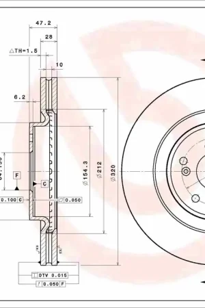 Uitverkoop Remschijven Brembo 09.D989.11