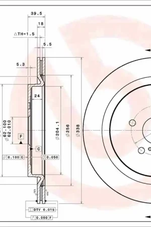 Remschijven Brembo 09.E031.11 Geld-Terug-Garantie