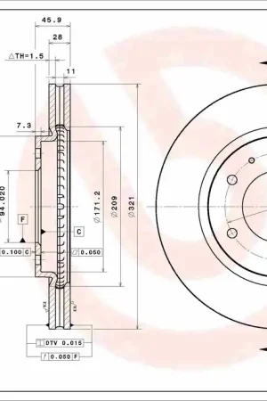 Direct Beschikbaar Remschijven Brembo 09.E069.11