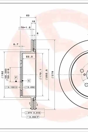Topkwaliteit Remschijven Brembo 09.E098.11