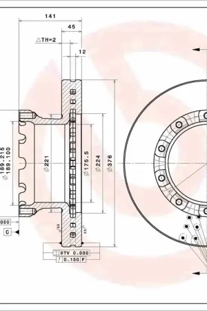 Remschijven Brembo 09.E163.10 Direct Verzonden