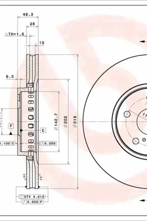Authentiek Remschijven Brembo 09.E230.11