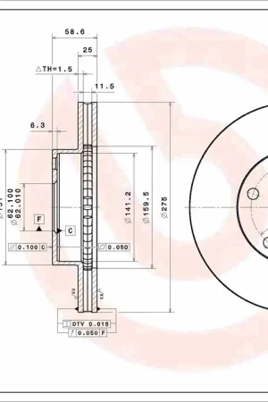 Remschijven Brembo 09.E233.11 Wereldwijde Verzending
