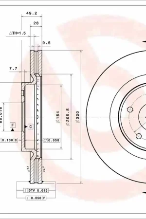 Professioneel Remschijven Brembo 09.E235.11