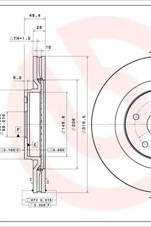Luxe Remschijven Brembo 09.E520.11