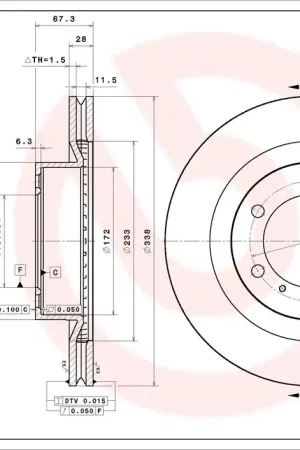 Remschijven Brembo 09.E529.11 Authentiek