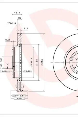 Luxe Remschijven Brembo 09.E530.11