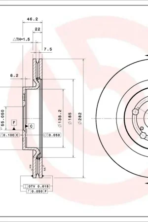 Remschijven Brembo 09.E531.11 Professioneel