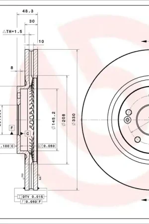 Remschijven Brembo 09.E532.11 Goedkoop