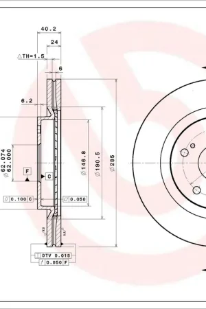 Remschijven Brembo 09.E533.11 Hoge Kwaliteit