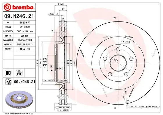 Hete Deal Remschijven Brembo 09.N246.21