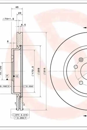 Remschijven Brembo 09.N363.31 Flitsaanbieding