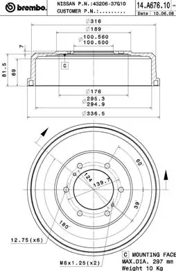 Groothandel Remtrommel Brembo 14.A676.10
