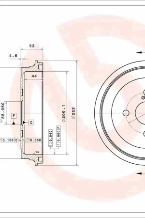 Remtrommel Brembo 14.E277.10 Limited Edition