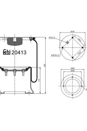 Veerbalg Febi Bilstein 20413 Korting