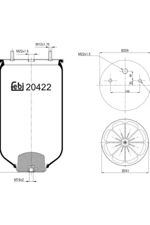 Veerbalg Febi Bilstein 20422 Rechtstreeks Van De Fabrikant