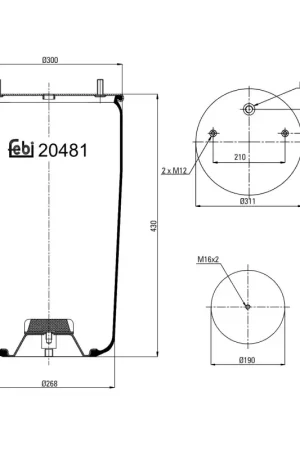 Populair Veerbalg Febi Bilstein 20481