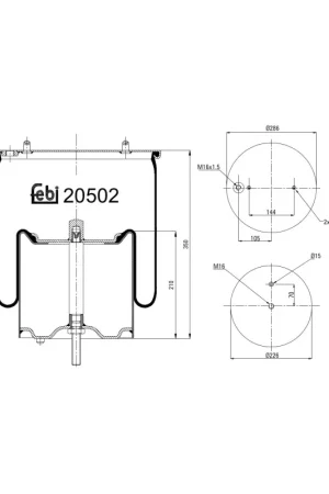 Lage Kosten Veerbalg Febi Bilstein 20502