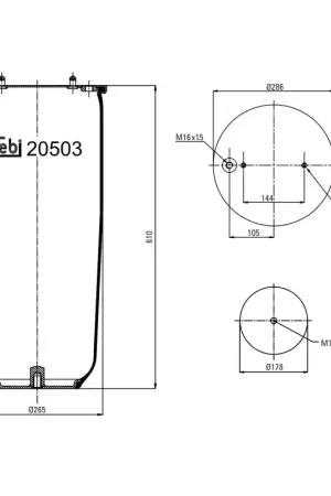 Veerbalg Febi Bilstein 20503 Premium