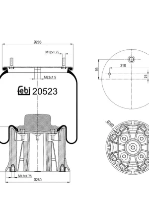 Veerbalg Febi Bilstein 20523 Superprijs