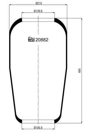 Hoge Kwaliteit Veerbalg Febi Bilstein 20882
