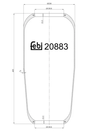Dagaanbieding Veerbalg Febi Bilstein 20883