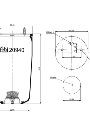 Nieuw Veerbalg Febi Bilstein 20940