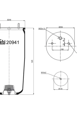 Veerbalg Febi Bilstein 20941 Nieuw Model