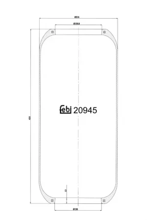 Veerbalg Febi Bilstein 20945 Nieuwe Collectie