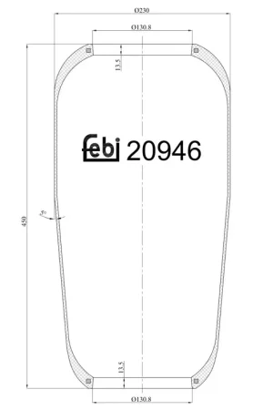 Handgemaakt Veerbalg Febi Bilstein 20946