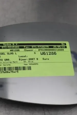 Modern Buitenspiegelglas FIAT GRANDE PUNTO (199_), FIAT PUNTO EVO (199_), FIAT PUNTO (199_), ABARTH GRANDE PUNTO