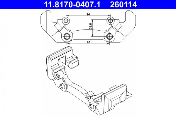 Nieuw Model Remklauwhouderset ATE 11.8170-0407.1