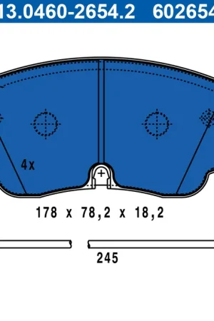 Remblokset ATE 13.0460-2654.2 Op = Op