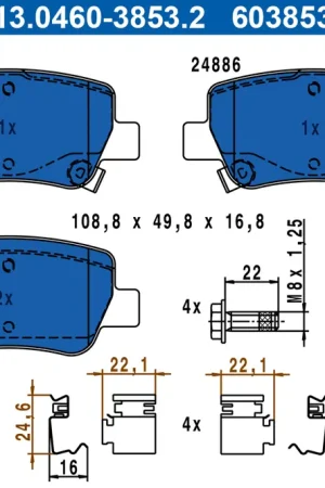 Seizoensaanbieding Remblokset ATE 13.0460-3853.2