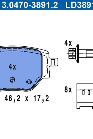 Remblokset ATE 13.0470-3891.2 Populair