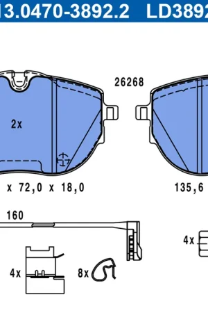 Remblokset ATE 13.0470-3892.2 Modern
