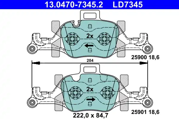 Aanbieding Remblokset ATE 13.0470-7345.2