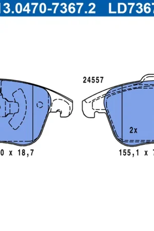 Remblokset ATE 13.0470-7367.2 Voordeelprijs